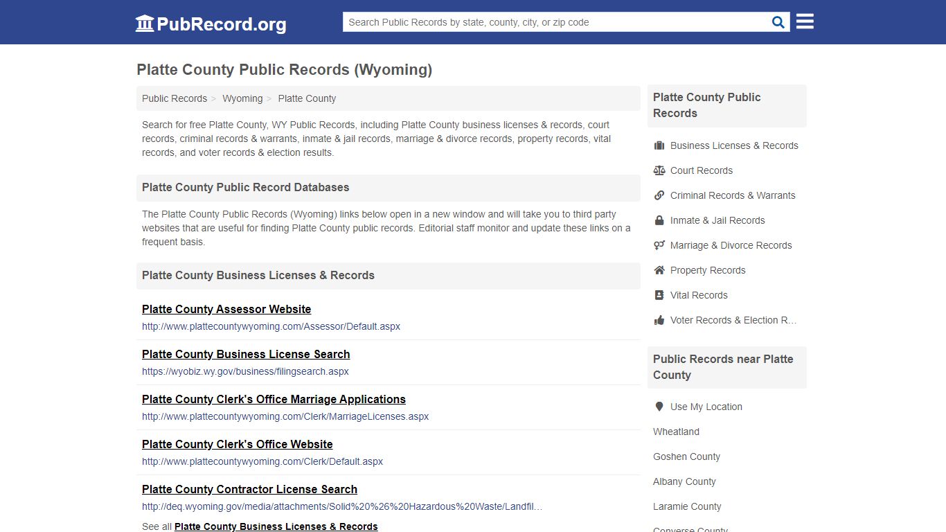 Free Platte County Public Records (Wyoming Public Records)