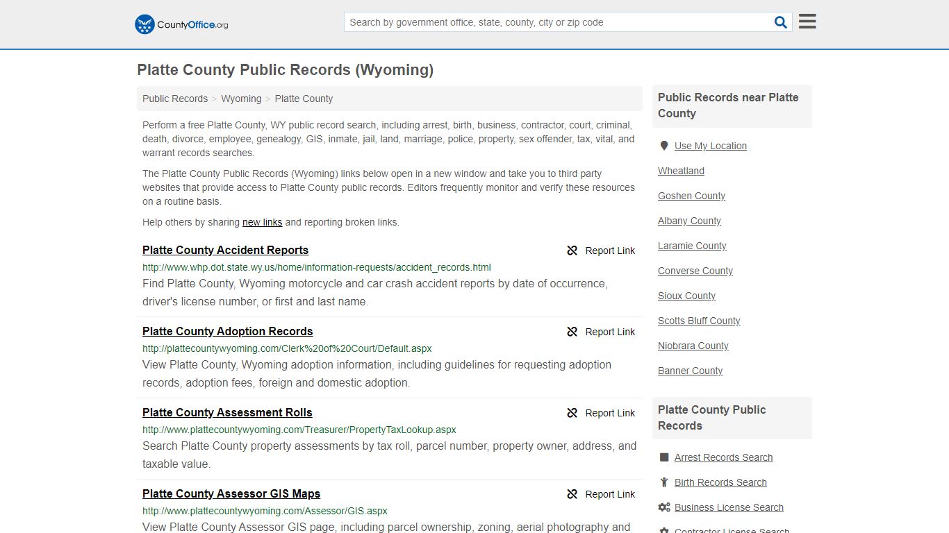 Public Records - Platte County, WY (Business, Criminal ...